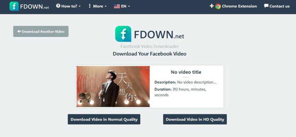 Fdown Facebook 影片下載線上工具