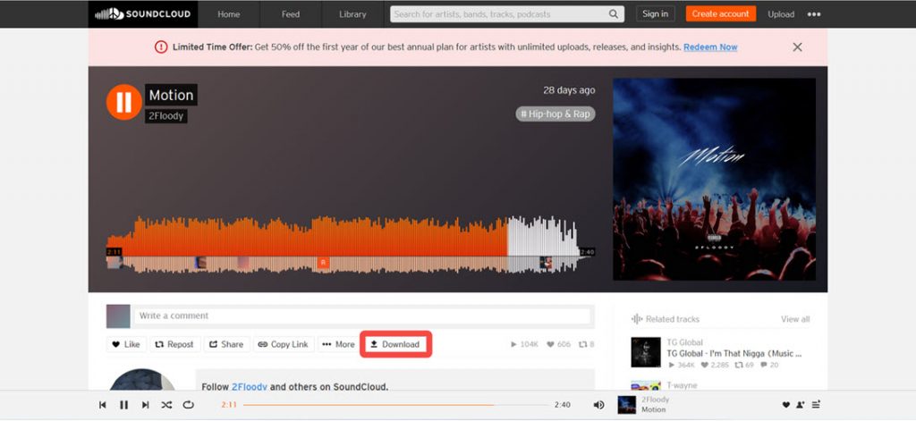 Firefox 擴充套件下載 SoundCloud 音樂