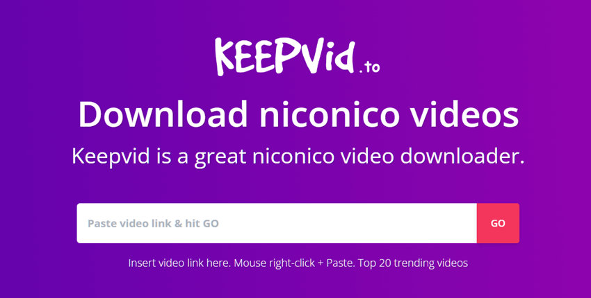 KeepVid 下載 NicoNico 影片