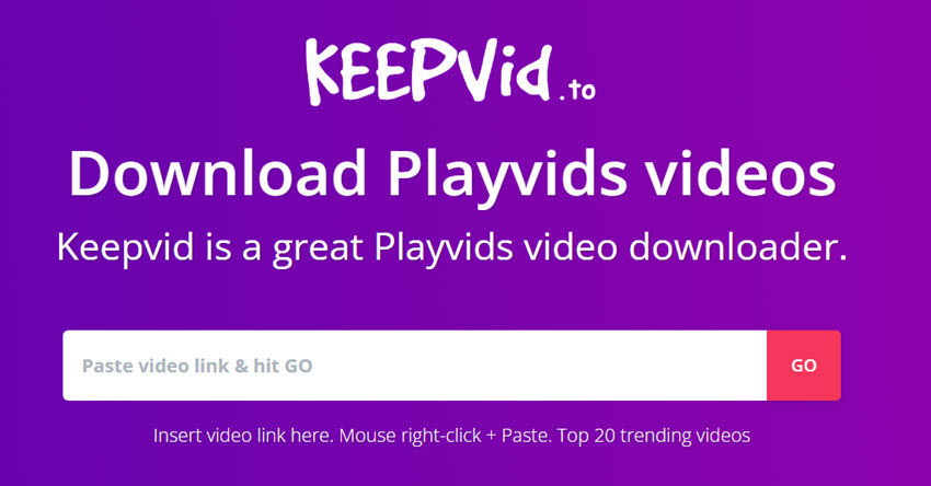KeepVid 下載 PlayVids 影片